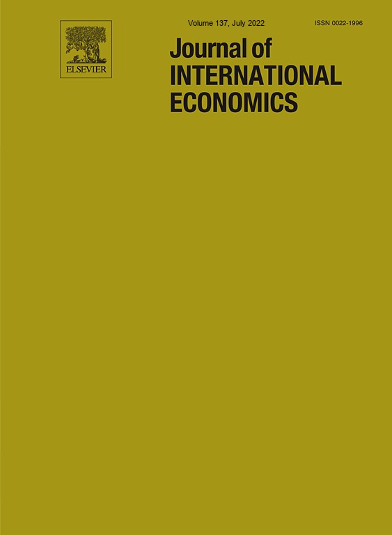 Cover of the Journal of International Economics, volume 137, July 2022